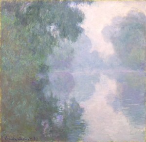 Title: The Seine at Giverny, Morning Mists Date: 1897 Artist: Claude Monet Dimensions: 35 x 36 in. (88.9 x 91.4 cm) Medium: Oil on canvas