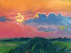 Sunset on Sunset Beach Oil on Canvas 16" x 24" (?) $400