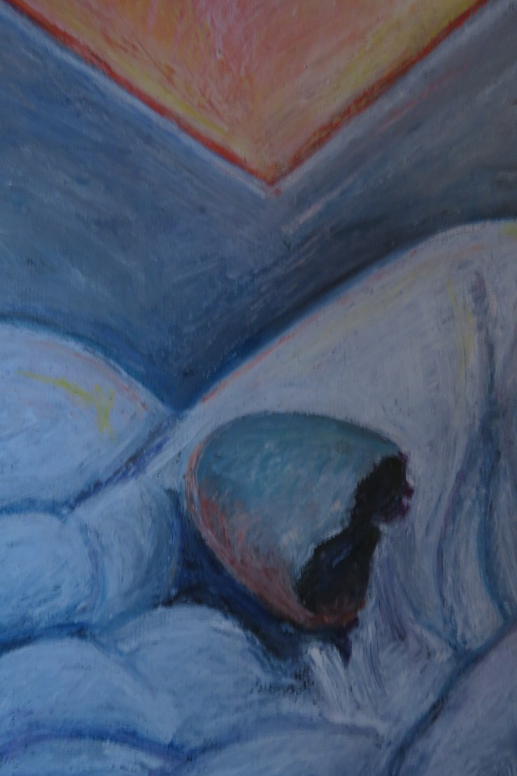 detail egg in hand drawing