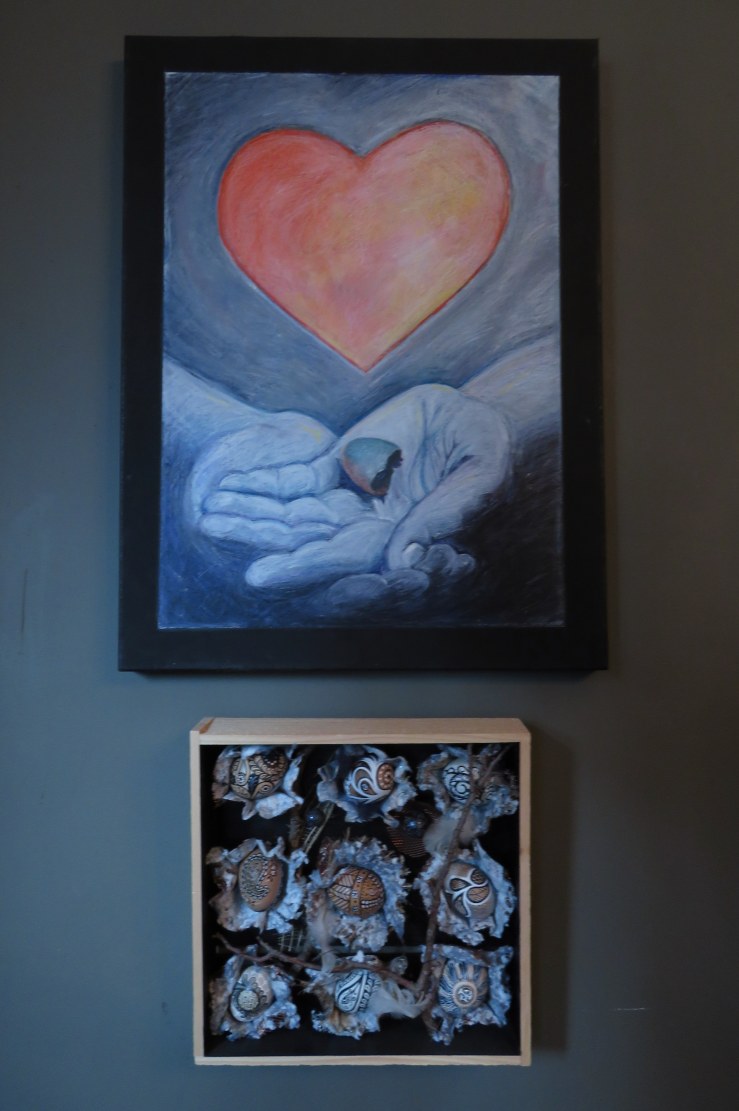 egg drawing and assemblage